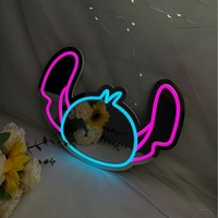 Miroir de maquillage décoratif en bois abstrait en forme de lapin, alimenté par USB, éclairage d'ambiance pour bars à domicile (2 pièces IP42)