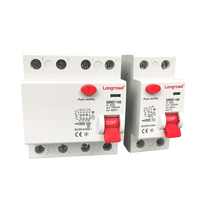 Sertifikat CE Tipe Elektromagnetik RCCB 2,4 Kutub 16a 32a 63a 100a Magnetik ELCB RCD RCBO Pemutus Sirkuit Arus Sisa