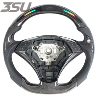 Volant sport en fibre de carbone adapté aux BMW E60 2004-2010, pièces automobiles, volant LED, intérieur