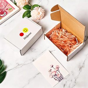 EleQueen <b>Pink</b> Corrugated Mailer <b>Boxes</b> Rectangle Shape UV Printed Custom Logo High-End <b>Gift</b> Craft Packaging - Product Image 4