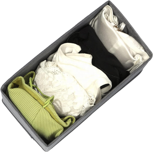 Boîte <span class=keywords><strong>de</strong></span> rangement pliable rectangulaire pour chaussettes, organiseur <span class=keywords><strong>de</strong></span> sous-vêtements pliable pour coiffeuse, en tissu non tissé, 10-20L - Product Image 2