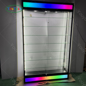 78inch Tall Lockable Full Vision Aluminum Frame <strong>Glass</strong> <strong>Display</strong> showcase Smoke Shop <strong>Display</strong> <strong>case</strong> <strong>Display</strong> Cabinet