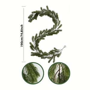 Guirnalda Navideña Artificial de Agujas de Pino de 6 pies, Fácil de Obtener, Verde, para Decoraciones de Hogar y Bodas - Product Image 2