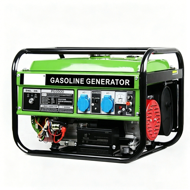 PG3500 3kW 3000W Portable Gasoline Generator 220V Single Phase Manual Recoil Start Petrol Generator for Home Use Outdoor