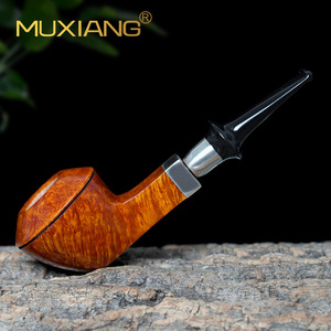 Muxiang Briarwood Smoking Pipe Straight Type 3mm Filter Tobacco Pipe For Men - Product Image 2