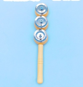 Instrumento de Percusión Orff al por Mayor, Campanas de Mano con 3 Campanillas, Platillos, Juguete de Acompañamiento Musical, Accesorios para Espectáculos de Danza Infantil - Product Image 2
