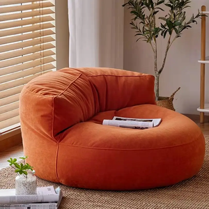 Fauteuil pouf géant rond vert orange confortable pour salon, vente chaude, avec rembourrage - Product Image 3