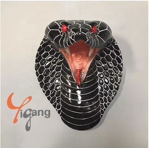 تصميم مخصص رأس ثعبان راتنج منحوت حيواني بالحجم الطبيعي ثلاثي الأبعاد يعلق على الحائط للديكور المنزلي هدايا تذكارية بطابع فني - Product Image 5