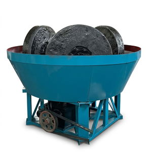 大処理能力三ローラーホイール金抽出装置新型湿式パンミル機 - Product Image 2