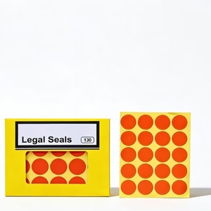 Étiquette autocollante adhésive rouge haute visibilité pour bureau et entreprise, petite étiquette de scellage rouge, prix de gros - Product Image 6
