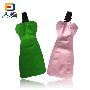 China Supplier Wholesale Custom Printed Juice Drink Liquid Pouch Stand Up Spout Pouch Doypack Bag