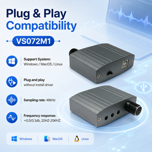Scheda di Acquisizione Audio USB 2.0 a 2 Canali, 48KHz, Ingresso Microfono e Line-in, Uscita Stereo con Monitoraggio, Senza Driver UVC, per Registrazione Podcast - Product Image 3