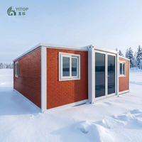 Casa Contenedor Expandible Prefabricada Impermeable de 20, 30 y 40 pies, 2-4 Dormitorios, Diseño Personalizado 3D/Daw, Casa Móvil Pequeña