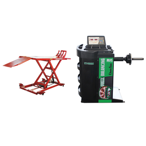 Plateforme élévatrice à ciseaux hydraulique électrique monocylindre Yingkou Chentuo CT-601, équipement de réparation de roues, capacité de levage de 800 kg, élévateurs de voitures - Product Image 1