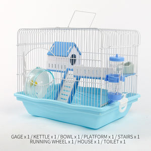 Syrian hamster gine domuz tel hamster kafes akrilik altın ipek ayı yuva Villa Hamster tek ve çift katmanlı kafesi satış - Product Image 2