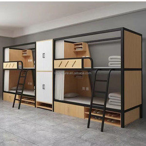 Cama Cápsula de Venta Directa con Armario, Muebles de Hostal Cápsula, Camas Dobles con Almacenamiento, Cápsulas para Dormir - Product Image 1
