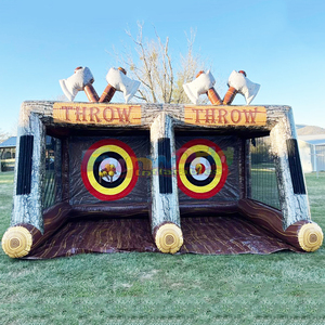 Commercial grade kids carnival interactive sports double Axe Throw interactive games for outdoor party and events - Product Image 1