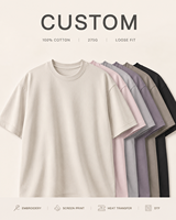 T-shirt Homme Personnalisé en Coton Peigné Lourd, Coupe Ample Streetwear, Tissu Épais, Coupe Oversize, Vente en Gros