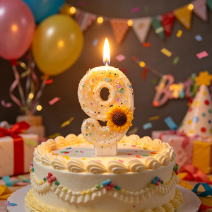 Nouvelles bougies numériques créatives pour gâteaux d'anniversaire, décorations florales, bougies d'ambiance pour fêtes - Product Image 6