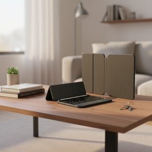 Clavier magique sans fil <span class=keywords><strong>Bluetooth</strong></span> de dernière génération pour iPad Mini / iPhone avec support arrière et rétroéclairage 7 couleurs - Product Image 2