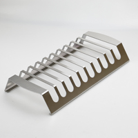 Accessoires de barbecue de support de nervure de BBQ d'acier inoxydable grillant la rôtissoire de nervure