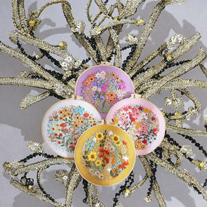 Kit de démarrage DIY pour broderie, point de croix, ruban, tissu en coton, motif floral, peinture, Yingsa Art CN009, fait main - Product Image 3