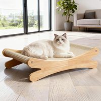 ZMaker Nouveau Lit-griffoir pour chat en sisal naturel, résistant à l'usure, anti-miettes, anti-griffures, pour usage intérieur, avec fonction chaise pour chat et poteau à griffer