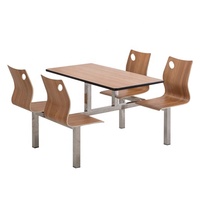 Mobilier commercial de salon de salle à manger table à manger en bois avec chaise