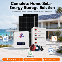 Système de stockage d'énergie solaire hybride 5KW 10kW 12kW 30kW, kit complet d'alimentation domestique photovoltaïque, onduleur hybride, batteries CE