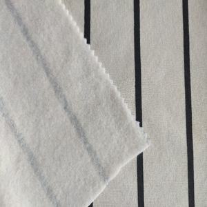 Tissu en sergé noir et blanc tissé sur mesure, popeline rayée, tissu polaire AOP pour chemise - Product Image 2