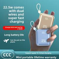 Batterie externe à charge ultra-rapide 22,5 W, écran LED, élégant câble de données Micro USB Type-C, alimentation 20000 mAh