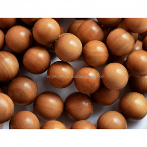 Rosario budista de sándalo y cuentas de Mala hindúes con cuentas de madera cantadas, fragancia amaderada dulce ecológica de 50 + + años - Product Image 1