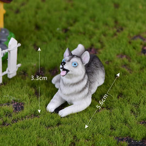 Artesanías de Weij Chen Jun: Husky, pequeño lobo pastor, perro adorable, adornos de animales, plantas de micropaisaje, jardinería, suculentas - Product Image 6