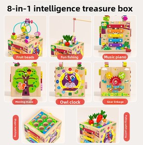 <span class=keywords><strong>8</strong></span> in <span class=keywords><strong>1</strong></span> Montessori rotolamento cubo di legno giocattoli educativi giocattolo multifunzionale per i bambini - Product Image 4