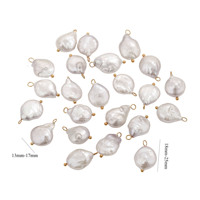 Charmes de perles d'eau douce connecteurs baroques pendentifs de perles d'eau douce naturelles pour la fabrication de colliers