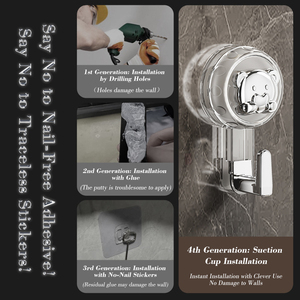 Móc Gấu có thể điều chỉnh chiều cao có thể tháo rời: Tổ Chức Phòng Tắm Phong Cách, treo khăn/bọt biển an toàn - Product Image 4