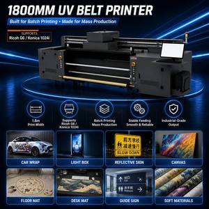 Impresora UV de cama plana 1800 y máquina de inyección de tinta rollo a rollo con tinta blanca para impresión de publicidad exterior - Product Image 1