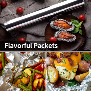 AIUDO 9/20 микрон, рулон пищевой алюминиевой фольги, рулон из алюминиевой фольги для барбекю, выпечки, алюминиевая фольга, рулон - Product Image 6