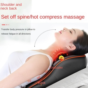 Hot Selling <b>Massage</b> Pillow With Head Heat Shoulder Back Neck Vibrator Infrared Neck Soft Support Travel <b>Massage</b> Pillow - Product Image 3