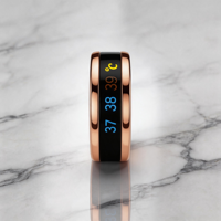 Bague d'humeur intelligente en acier inoxydable JLM Factory Direct avec détection de température pour hommes, femmes et amoureux – Bijou tendance et cadeau de mariage