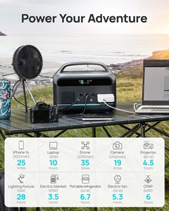 แบตเตอรี่ลิเธียมไอรอนฟอสเฟตสำหรับจัดเก็บกลางแจ้ง  สถานีไฟฟ้าพกพา 600w สำหรับตั้งแคมป์และจ่ายไฟฉุกเฉิน - Product Image 6