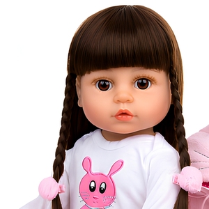 Muñeca Reborn de 18 Pulgadas, Cuerpo Completo de Vinilo Suave, Cabello Enraizado a Mano, Rostro Realista, Conjunto Completo de Ropa, Set de Regalo para Niñas Y-X010 - Product Image 3