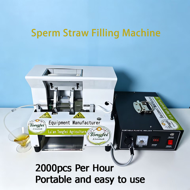 New Cheap Commercial Semen Straw Filler Automatic Filling 304 Stainless Steel Livestock Breeding Sealing Machine Animal Sperm
