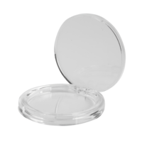 Palette de maquillage ronde transparente en plastique H088, emballage cosmétique compact, étui pour poudre pressée, couleur nude, prix