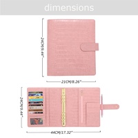 Yihe FB TK Meilleure vente en cuir de crocodile 6 anneaux liés A5 classeur avec diviseur de classeur A5/100 manches de défi d'économie disponibles