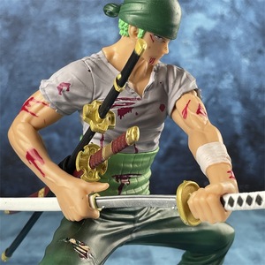 Venta al por mayor dibujos animados Ones Pieced Roronoa Zoro Lion Song One Sword Style GK adornos en caja estatua Anime figura - Product Image 4