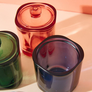 Tùy Chỉnh Vuông 200Ml 6Oz Chất Lượng Cao Lọ Thủy Tinh Đầy Màu Sắc Rỗng Nến Làm Container Với Nắp Thủy Tinh Cho Trang Trí Nội Thất - Product Image 6
