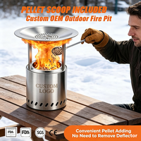 Brasero de table miniature en acier inoxydable, portable, sans fumée, pour brûler du bois, pour jardin, patio, camping