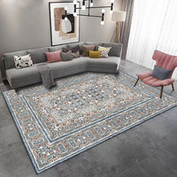 Tapis moderne en polyester pelucheux, fabriqué à la machine, à motifs floraux, pour salon
