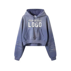 Nouveau design, sweat-shirt à épaules tombantes, style sport, Spice Girl, logo personnalisé, décontracté, polaire épais, sweat-shirt court pour femmes - Product Image 5